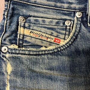 Vintage Diesel Industry Denim Division Jeans - Distressed Blue Wash